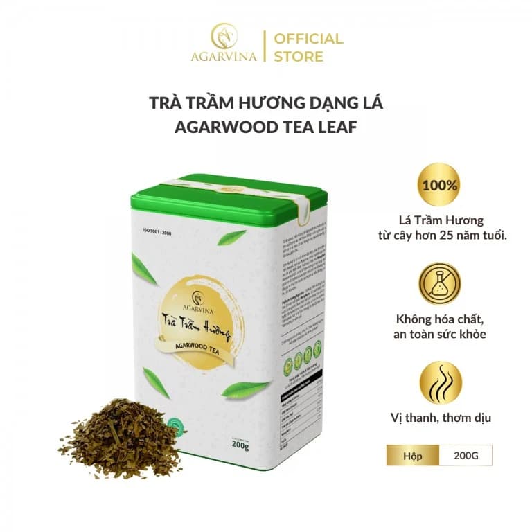Trà Trầm Hương dạng lá (Agarwood Tea Leaf) – Hộp 200g